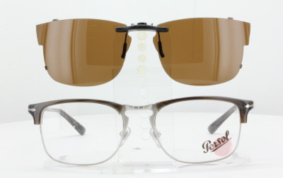 Custom made for Persol prescription Rx eyeglasses Persol 8359V 51X19 Polarized Clip On Sunglasses